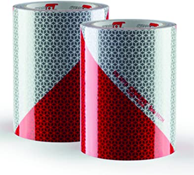 LAMINA REFLECTANTE V2 BLANCA/ROJA 141mmX50M