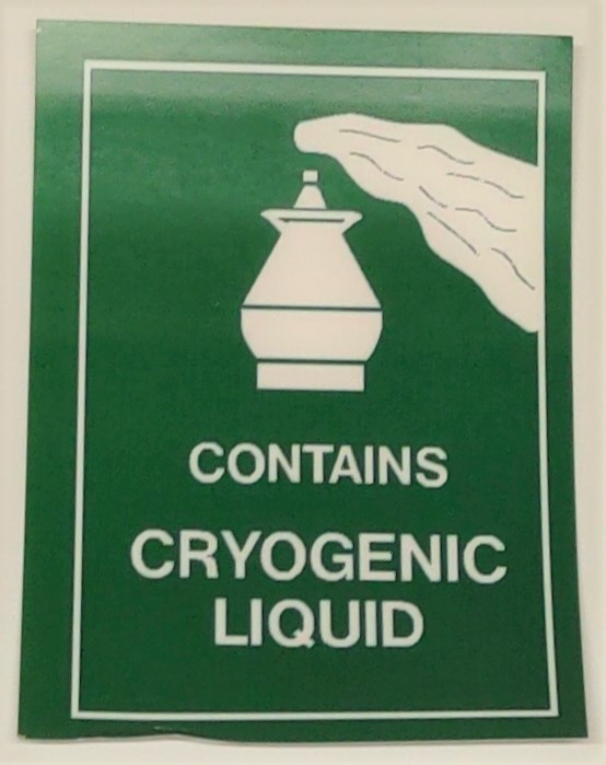 ETIQUETA ADHESIVA CRYOGENIC LIQUID - SEGÚN NORMATIVA AÉREA