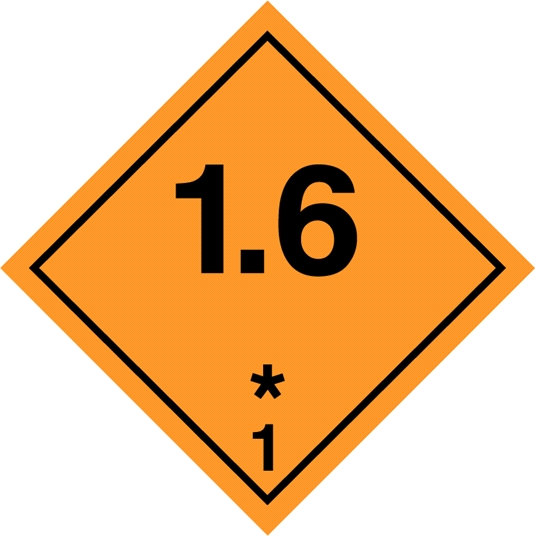 CLASE 1 MATERIAS Y OBJETOS EXPLOSIVOS 100x100mm