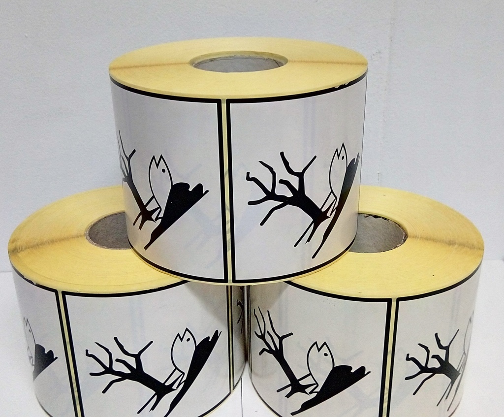 CLASE CONTAMINANTE MEDIOAMBIENTE 100X100 MM - POLIPROPILENO PLÁSTICO