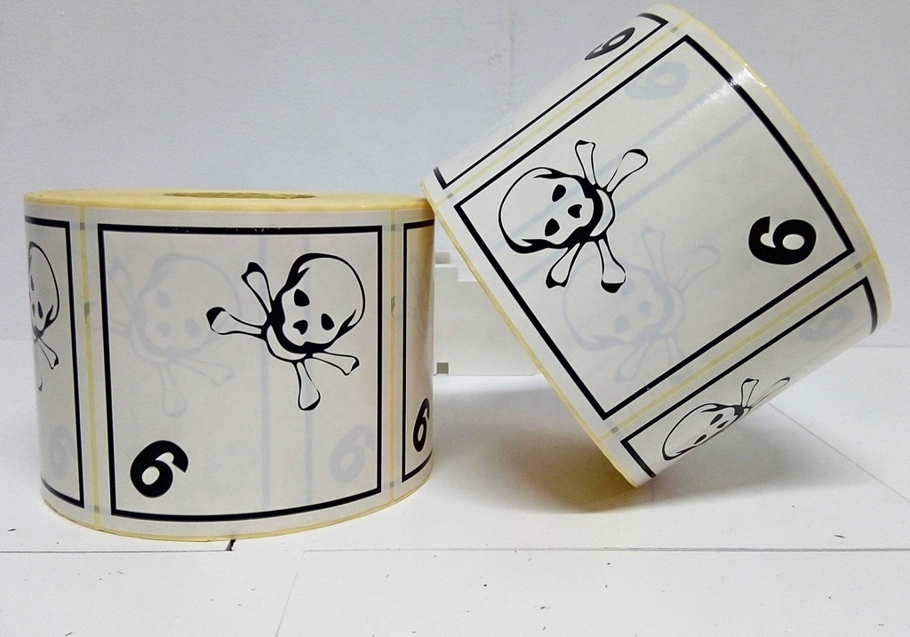 CLASE 6.1 MATERIAS TÓXICAS 100x100mm 