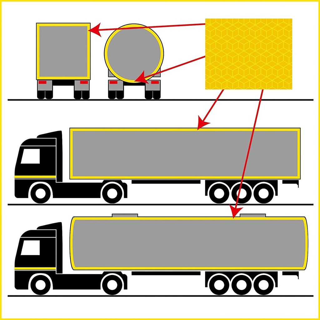 CINTA REFLECTANTE Fraccionada LONA 50MMx50 m AMARILLA