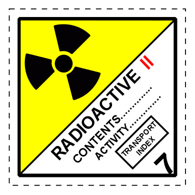 CLASE 7 RADIOACTIVE 250x250mm