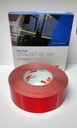 CINTA REFLECTANTE VC 104+ LISA RÍGIDA 50MMx50 m ROJA