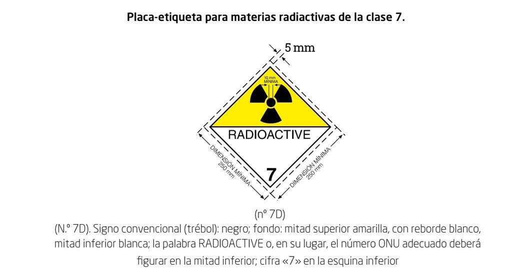 CLASE 7 D RADIOACTIVE 300x300 mm