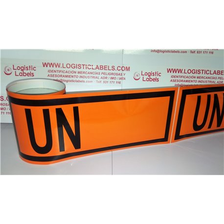 PANEL NARANJA 300X120 MM UN+NUM