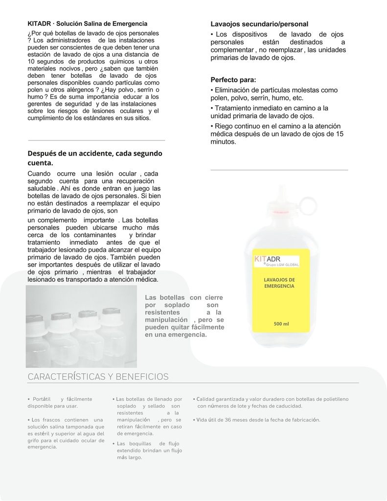 LIQUIDO LAVAOJOS para KitADR (Suero fisiológico 500 ml)