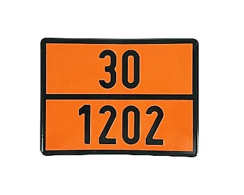 PANEL DE ACERO INOX RELIEVE 400X300 MM NUMERACION 30 / 1202 GASOIL