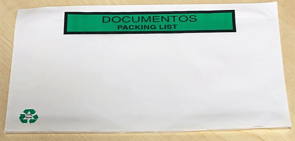 BOLSAS PORTADOCUMENTOS ADHESIVAS PAPEL 240X140 ECOLÓGICAS