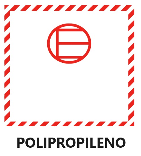 ETIQUETA PLASTICAS CANTIDADES EXCEPTUADAS ROJA 100x100mm - Bobina