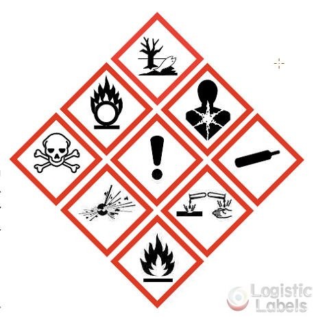 ETIQUETA CLP/REACH 100X100 MM / 50X50 MM