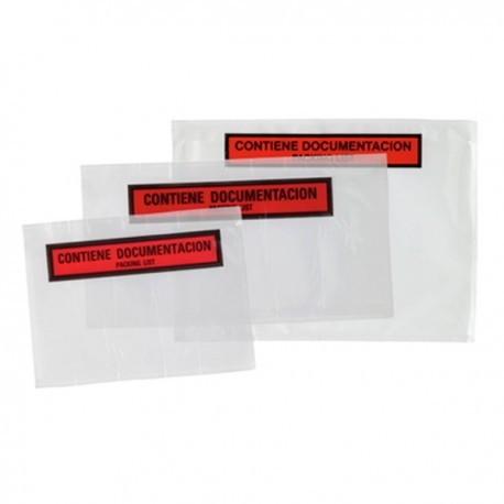 BOLSAS PORTADOCUMENTOS ADHESIVAS 240X180 - 1 PLIEGUES