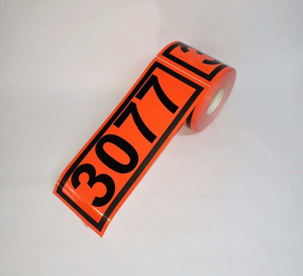 PANEL NARANJA 300X120 MM UN+NUM