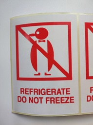 ETIQUETA REFRIGERATE DO NOT FREEZE