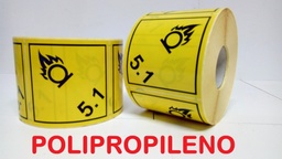 [5.1_100X100_PP] CLASE 8 Sustancias Corrosivas 100X100 MM - POLIPROPILENO PLÁSTICO (copia)