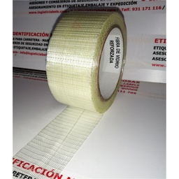 [PRECINTO FIBRA VIDRIO REFORZADA 50MX48MM] CINTA ADHESIVA PP FIBRA VIDRIO REFORZADA 50 M x 48 mm
