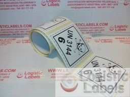 CLASE 6.1 MATERIAS TÓXICAS 100x100mm+ TEXTO