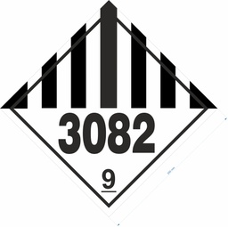 [PL014] CLASE 9 PELIGROS DIVERSOS 250x250mm R50 UN 3082