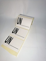 ETIQUETA BLANCA NUMERACIÓN UN (Varios UN)