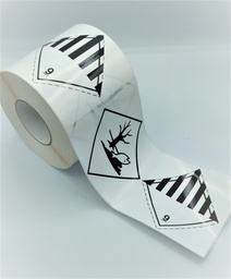 [ET CLASE 9+PEZ COMBINADA] ETIQUETA PLÁSTICA COMBINADA ADR CLASE 9 + MEDIOAMBIENTE - 145x300 mm