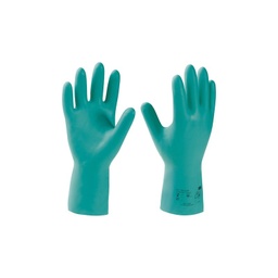 [KIT005] GUANTE QUÍMICO Nitrilo Verde - Resistencia Química Cat III AJKLOT (Especial Corrosivos+Hidrocarburos)