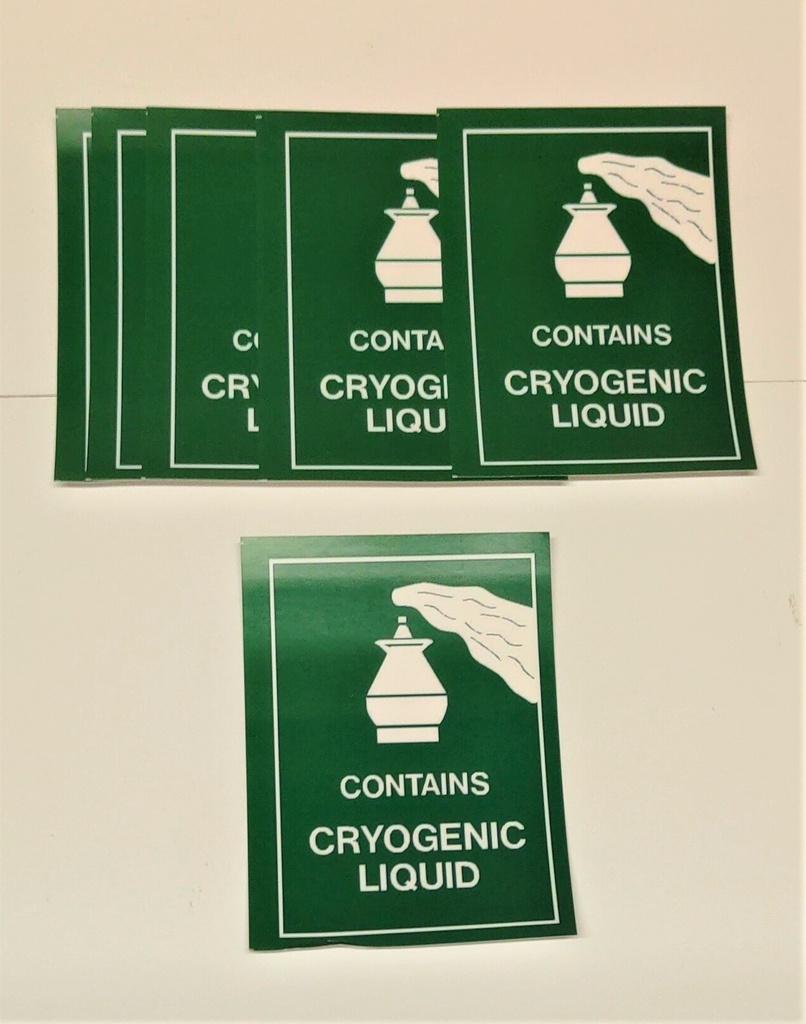 ETIQUETA ADHESIVA CRYOGENIC LIQUID - SEGÚN NORMATIVA AÉREA