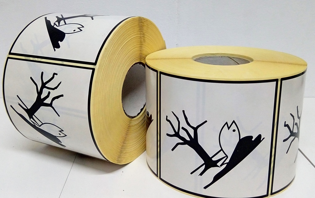 CLASE CONTAMINANTE MEDIOAMBIENTE 100X100 MM - POLIPROPILENO PLÁSTICO