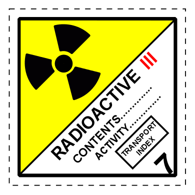 CLASE 7 RADIOACTIVE 250x250mm