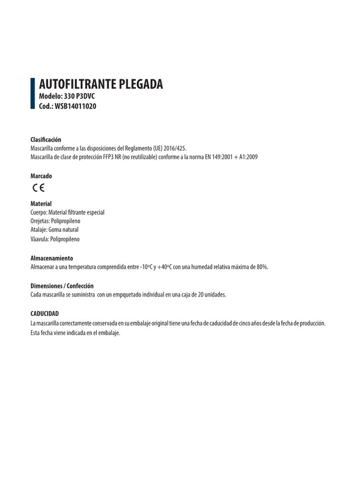 MASCARILLA FFP3 HOMOLOGADA CE(20Unidades) (copia)
