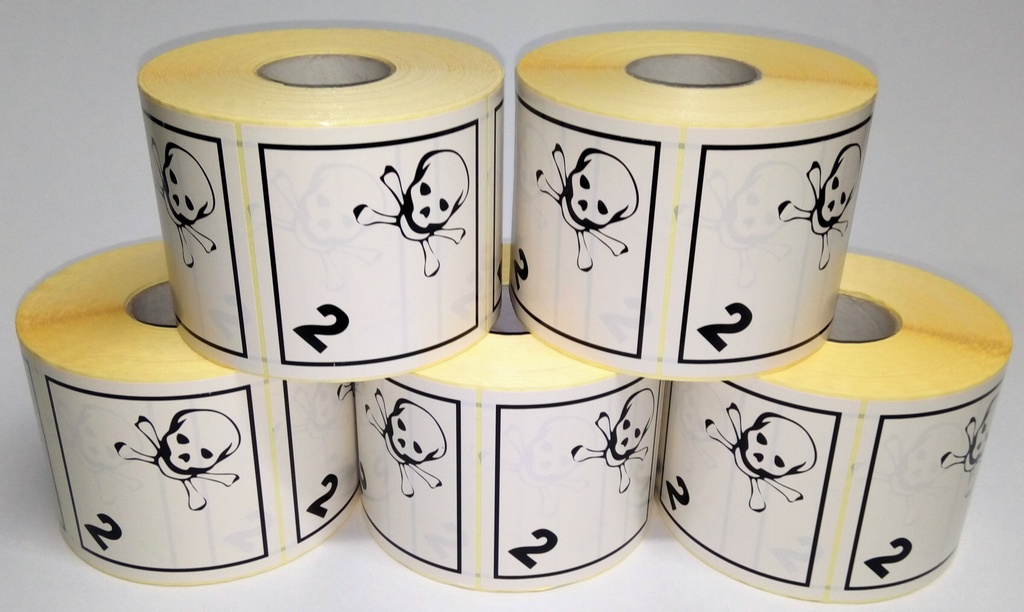 CLASE 2.3 GASES TÓXICOS 100x100mm 