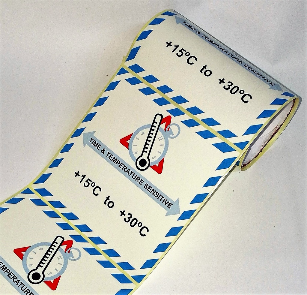 ETIQUETA TIME &amp; TEMPERATURE SENSITIVE BOBINA 