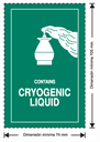 ETIQUETA ADHESIVA CRYOGENIC LIQUID ( LÍQUIDOS CRIOGÉNICOS)  - SEGÚN NORMATIVA AÉREA