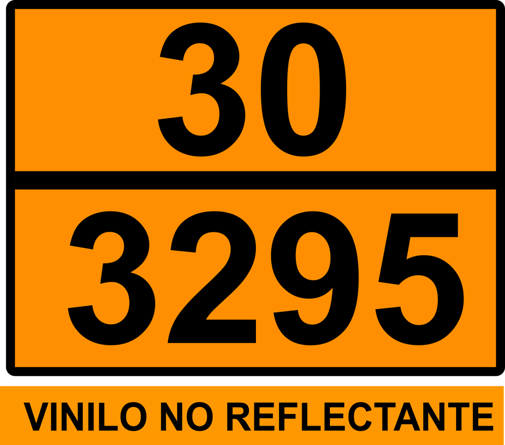 PANEL NARANJA 400X300 NO REFLECTANTE TEXTO: 30 / 3295