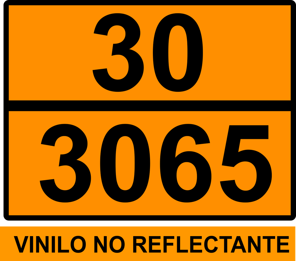 PANEL NARANJA 400X300 NO REFLECTANTE TEXTO: 30 / 3065