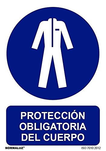 Señal Protección Obligatoria Del Cuerpo PVC Glasspack 0,7mm 300x400 mm
