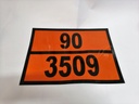 PANEL NARANJA 400X300 REFLECTANTE + TEXTO. Pack 10 Uds
