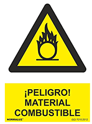 [RD31072] SEÑAL PELIGRO COMBUSTIBLE PVC 0,7 mm 300x400 mm