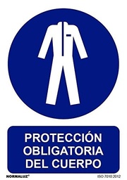[RD21012] Señal Protección Obligatoria Del Cuerpo PVC Glasspack 0,7mm 300x400 mm