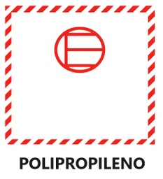 [EXCEPTUADA_PP_BOBINA] ETIQUETA PLASTICAS CANTIDADES EXCEPTUADAS ROJA 100x100mm - Bobina