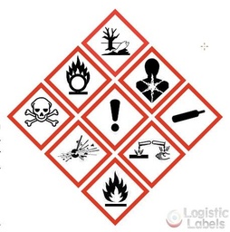 ETIQUETA CLP/REACH 100X100 MM (Bobinas)