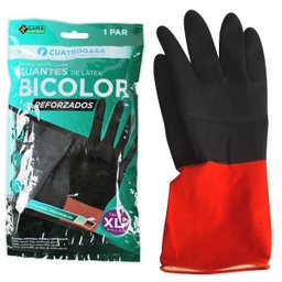 GUANTE QUÍMICO Reforzado LATEX Bicolor Cat III